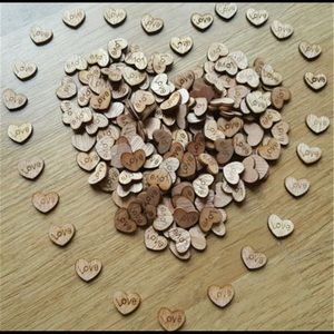 1,000pcs Mini Rustic Wooden Love Heart Wedding Table Scatter Decoration Crafts …